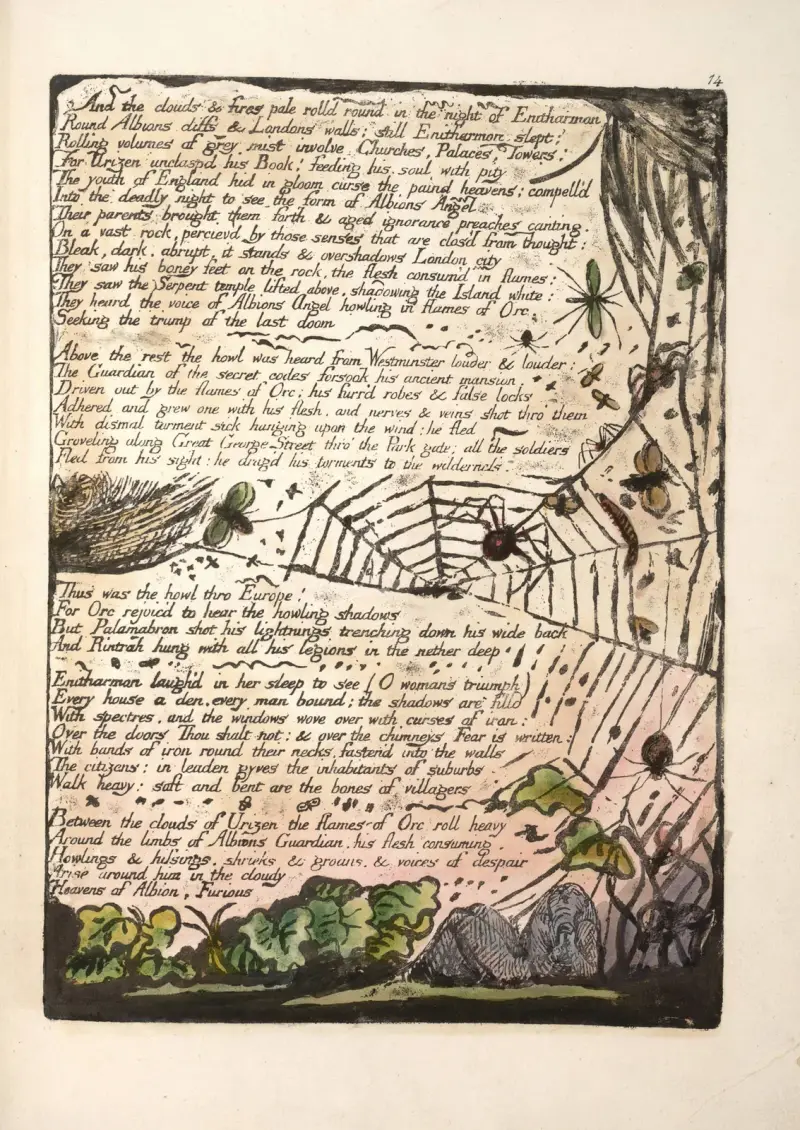 Und die Wolken und die Feuer …, 1794 – Nr. 2 von William Blake