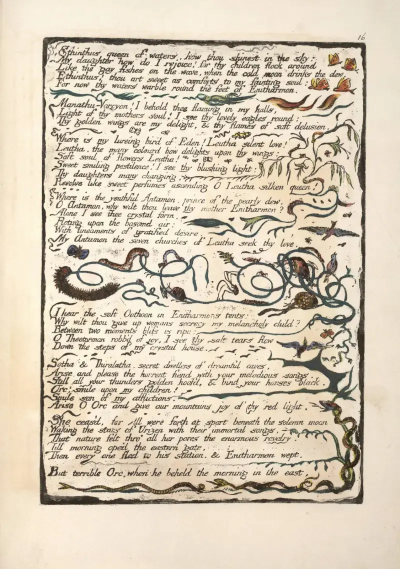 Ethinthus queen of waters …, 1794 – nr 2 av William Blake