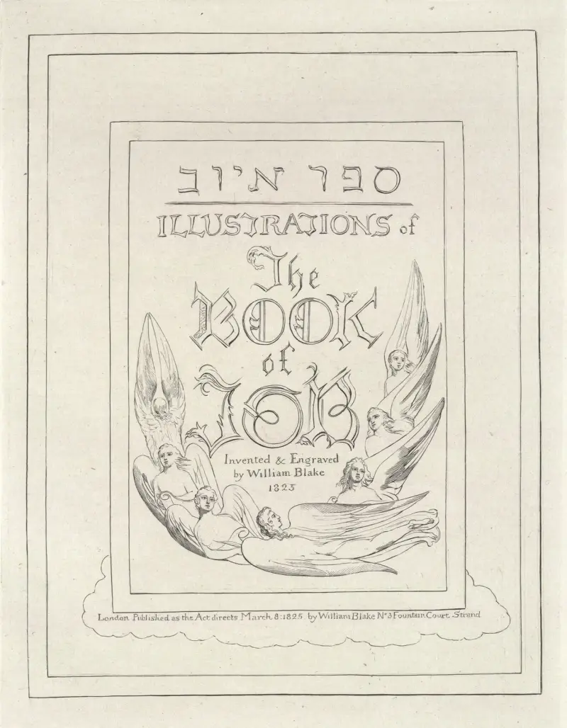 Illustrations of the book of Job Pl.01 av William Blake