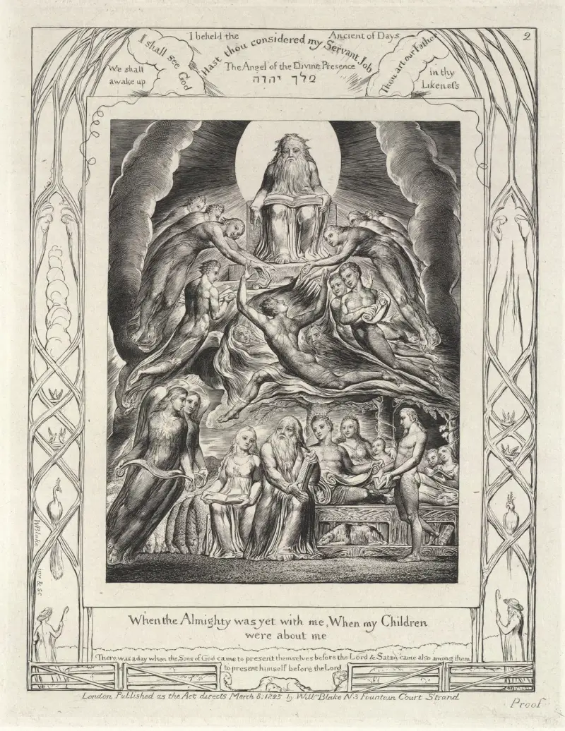 Illustrations of the book of Job Pl.03 av William Blake