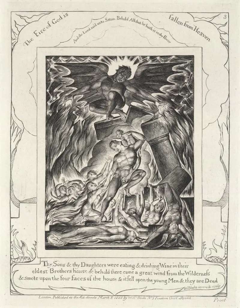 Illustrations of the book of Job Pl.04 av William Blake