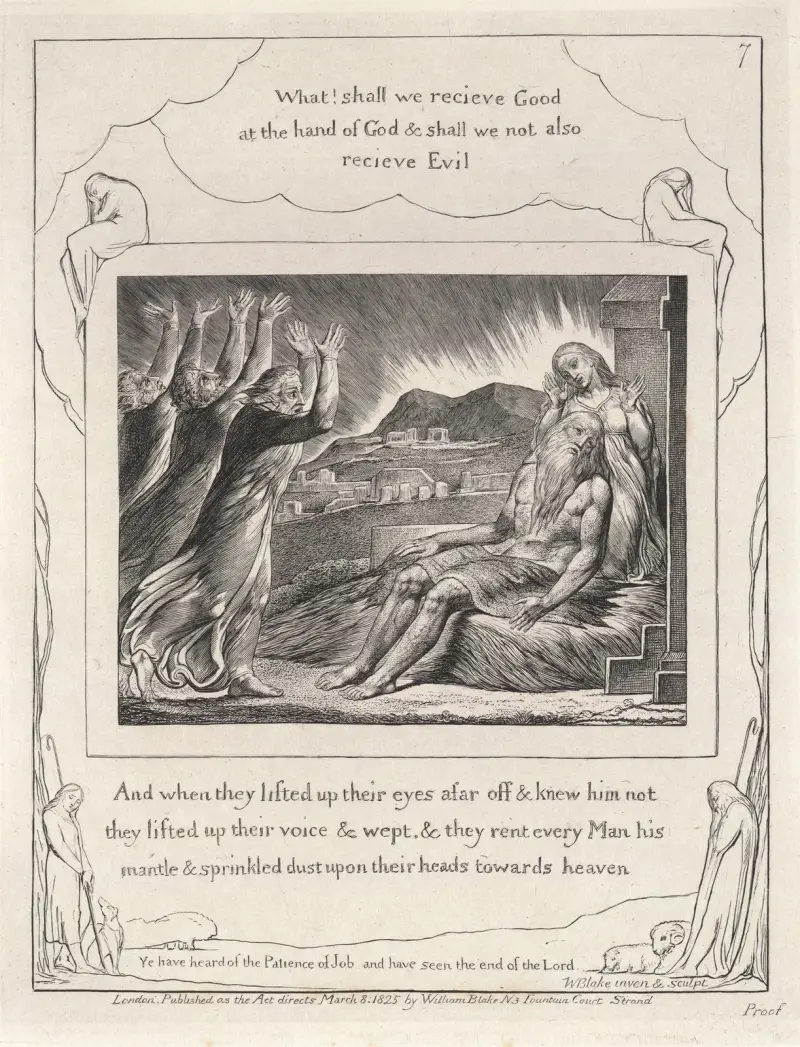 Illustrations of the book of Job Pl.08 av William Blake