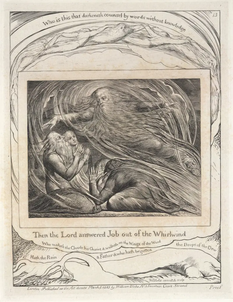 Illustrations of the book of Job Pl.14 av William Blake