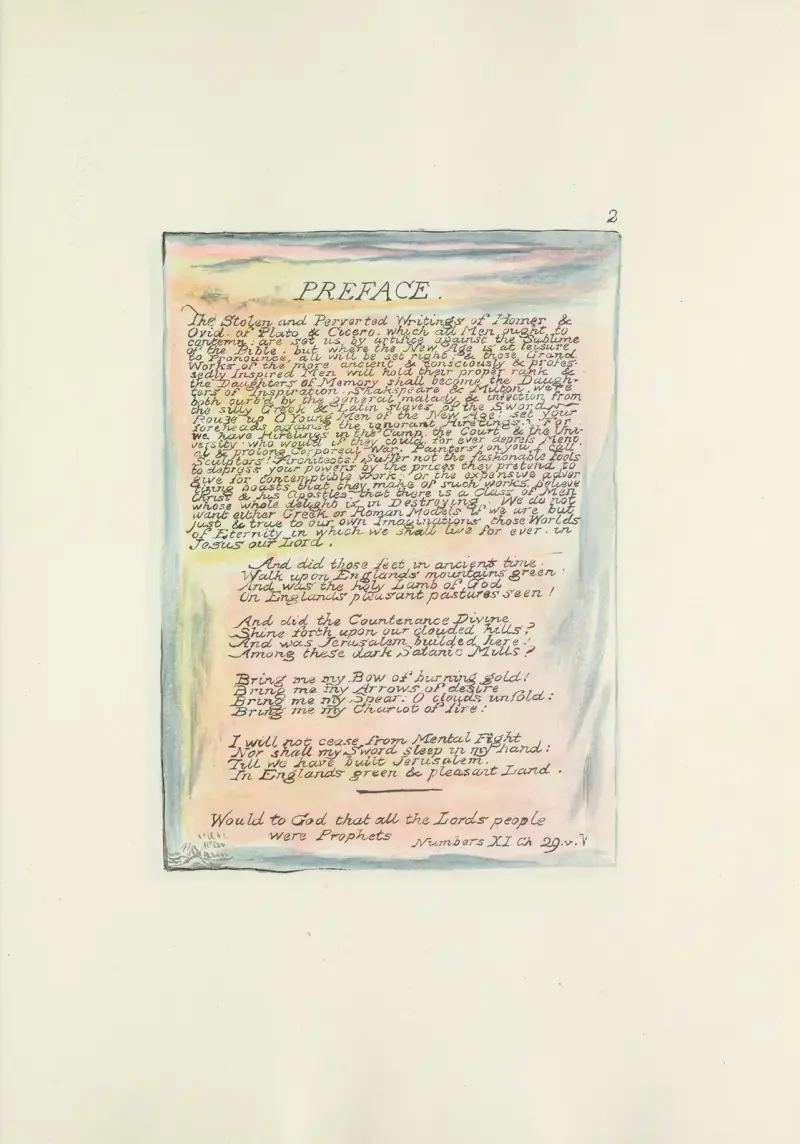 Milton, a poem in 2 books Pl.02 av William Blake