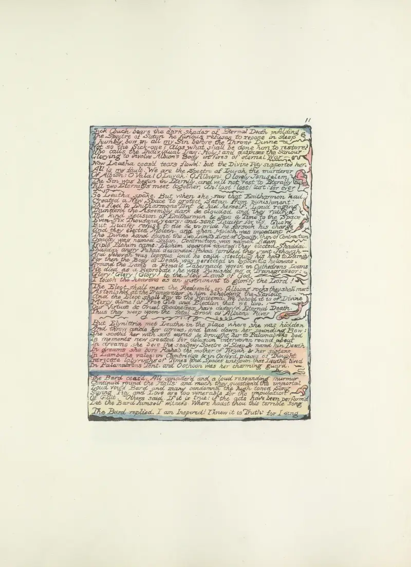 Milton, a poem in 2 books Pl.11 av William Blake