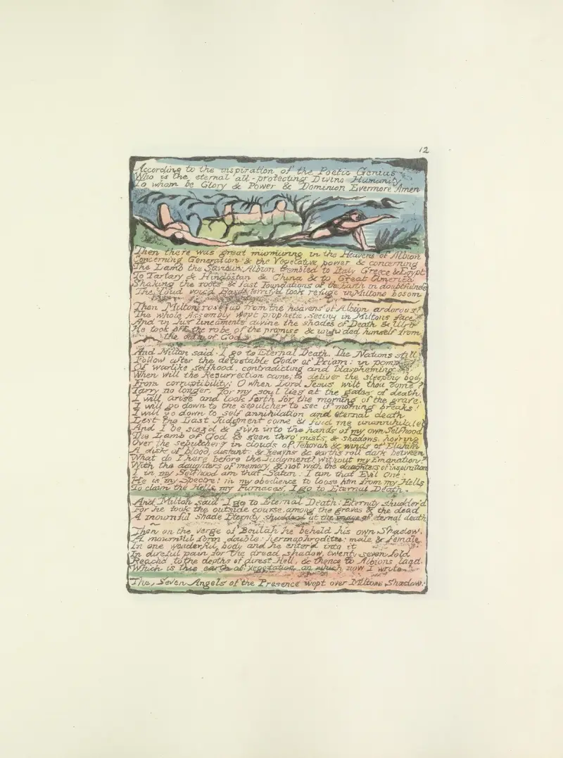 Milton, a poem in 2 books Pl.12 av William Blake