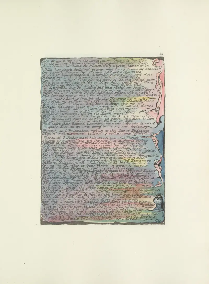 Milton, a poem in 2 books Pl.20 av William Blake