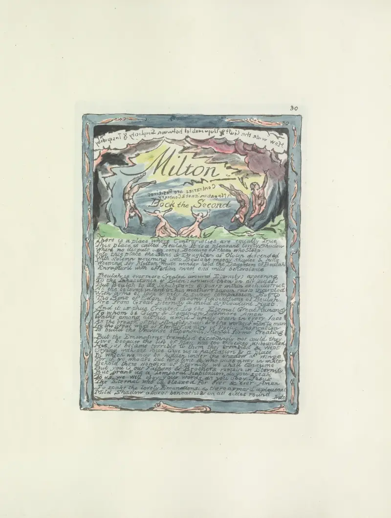 Milton, a poem in 2 books Pl.30 av William Blake