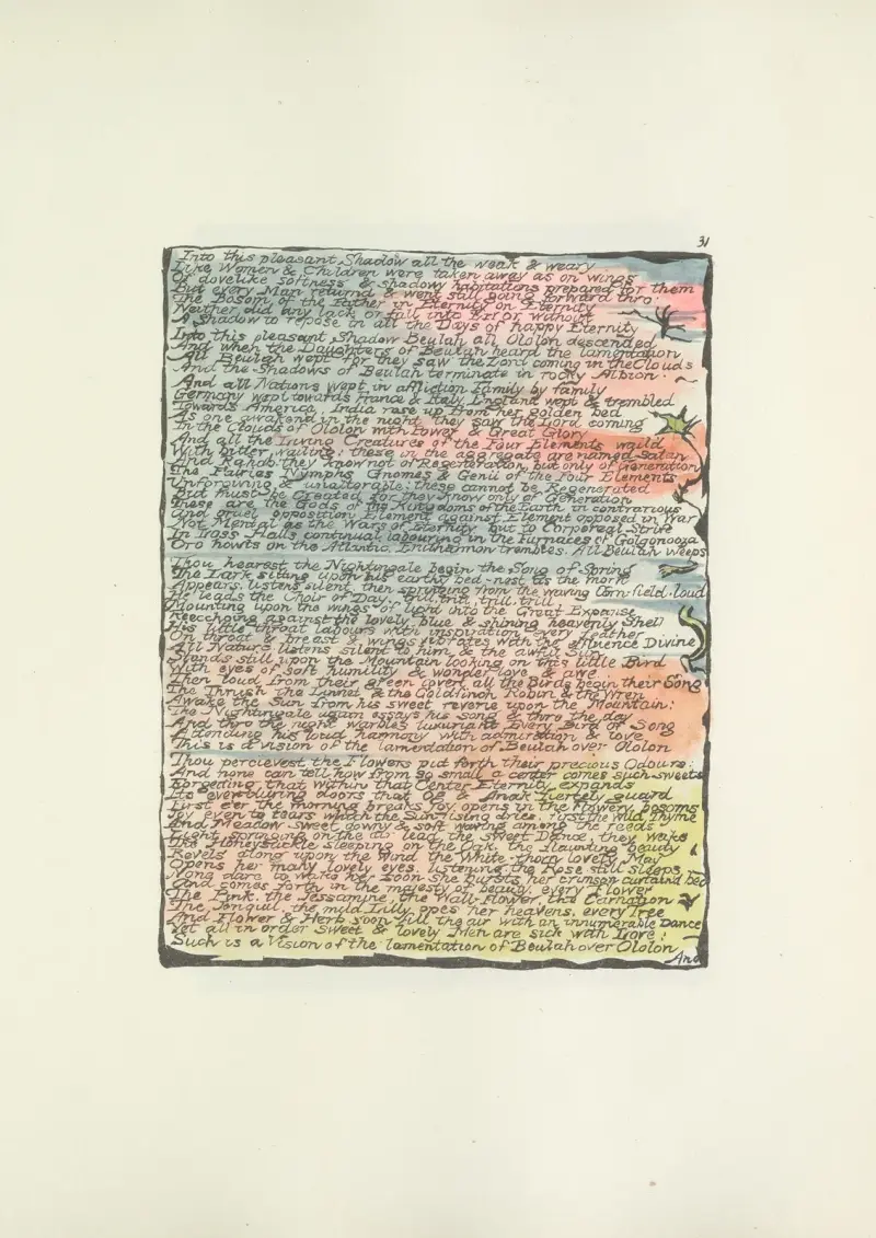 Milton, a poem in 2 books Pl.31 av William Blake