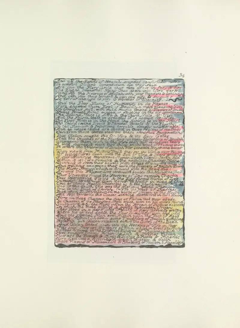 Milton, a poem in 2 books Pl.34 av William Blake