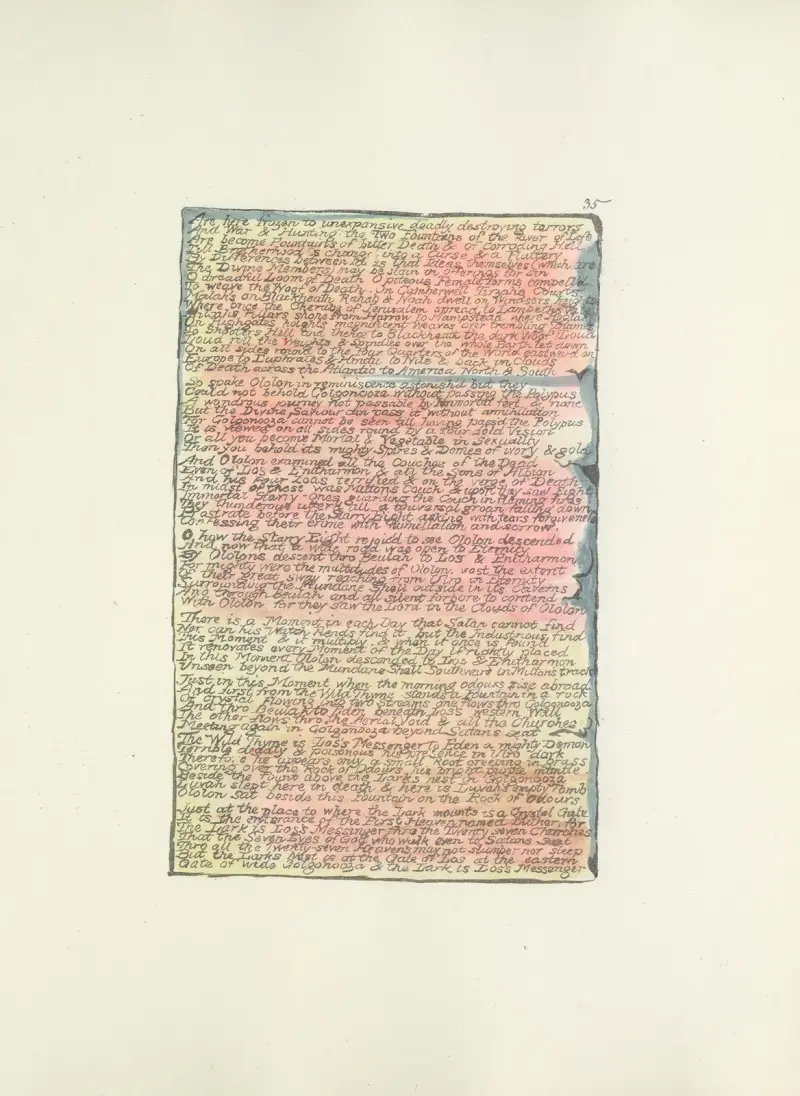 Milton, a poem in 2 books Pl.35 av William Blake