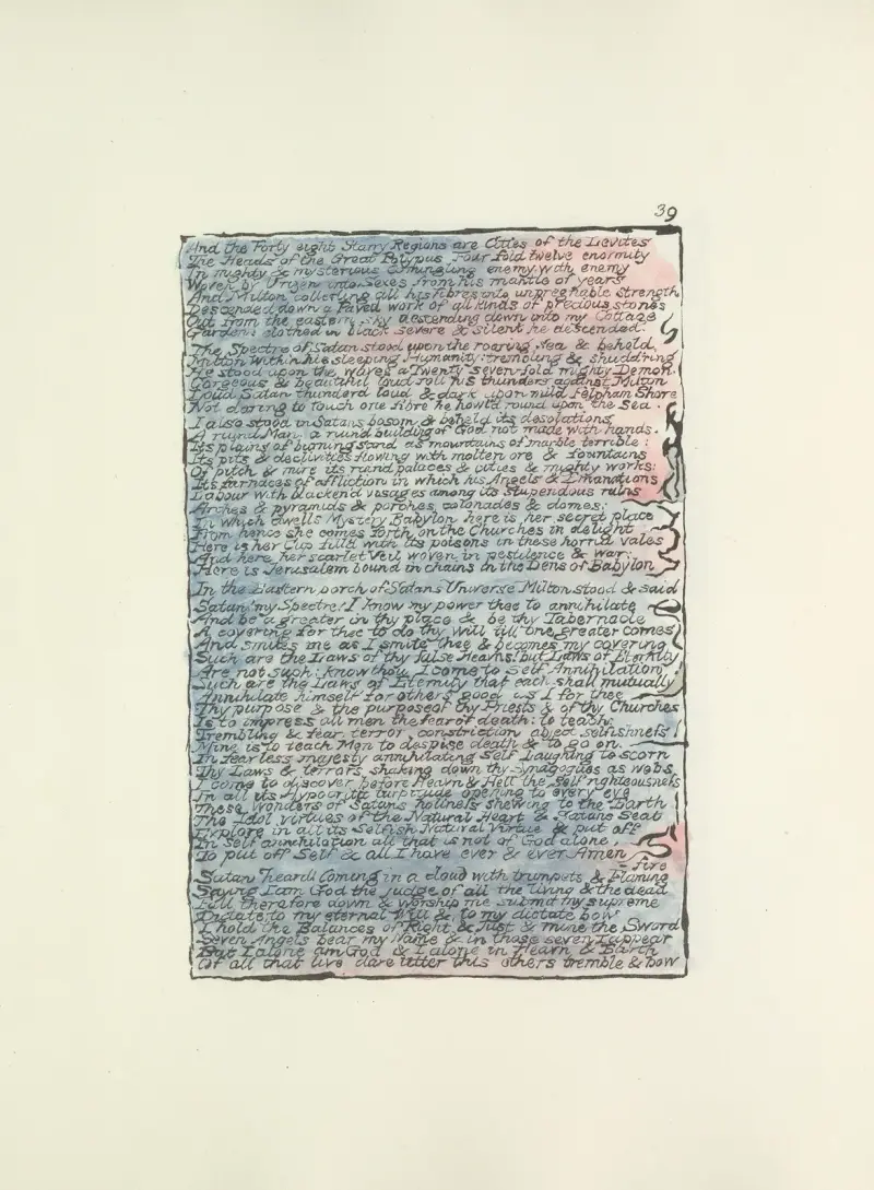Milton, a poem in 2 books Pl.39 av William Blake