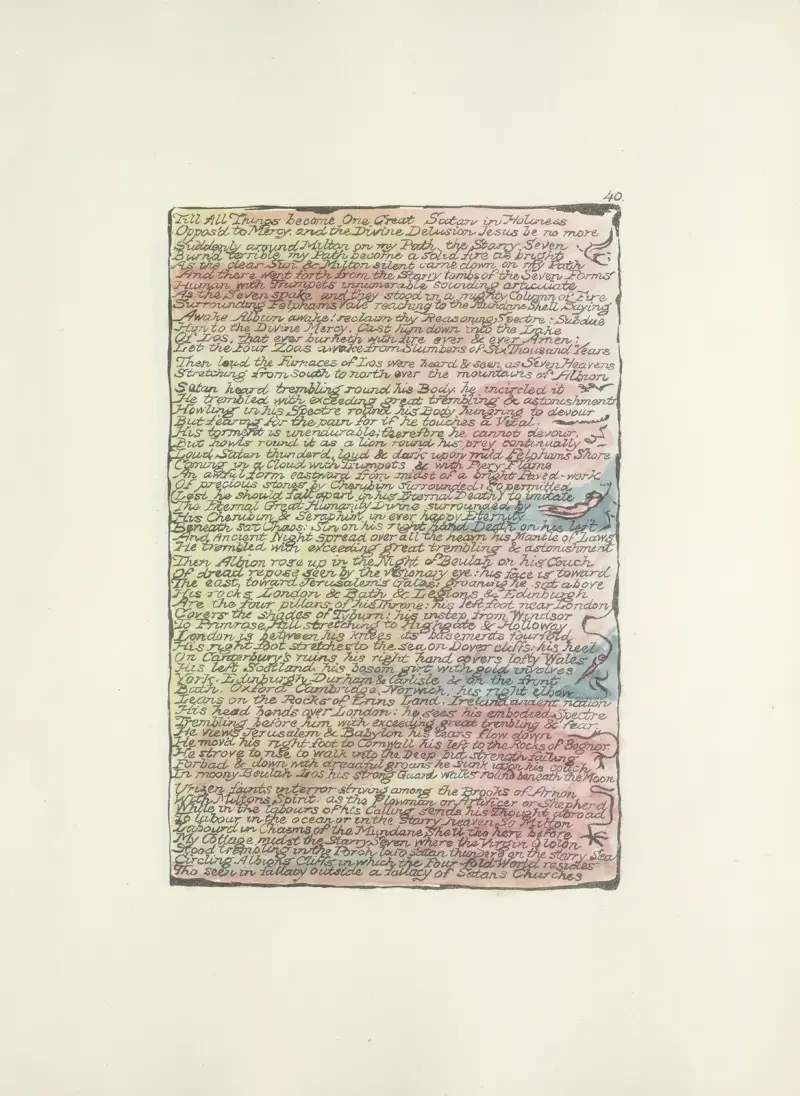 Milton, a poem in 2 books Pl.40 av William Blake
