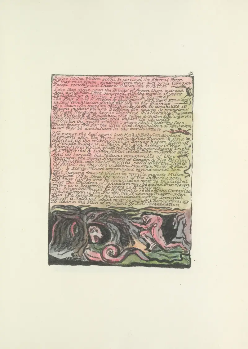 Milton, a poem in 2 books Pl.42 av William Blake