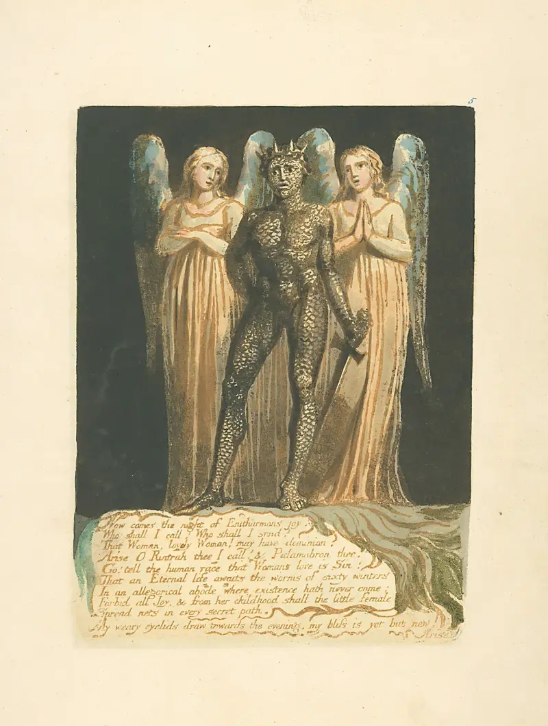 Nun kommt die Nacht, 1794 – Nr. 1 von William Blake