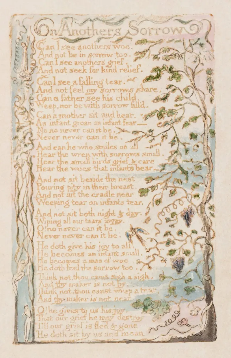 Pl. 14 – On Another’s Sorrow von William Blake