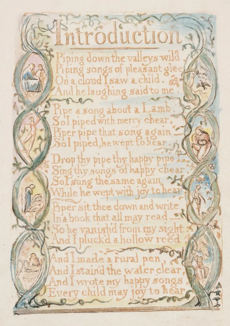 Taf. 3 – Einleitung von William Blake