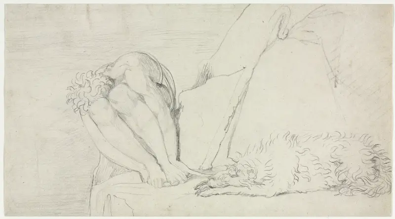 Sketch for ‘The Thought of Death alone, the Fear Destroys’ av William Blake