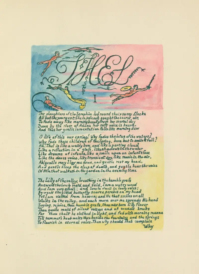 The Book of Thel Pl.2 av William Blake