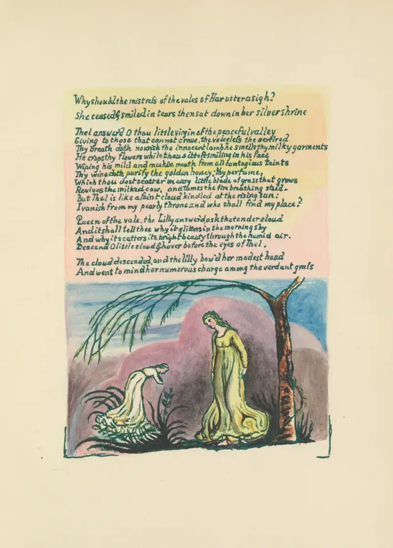 The Book of Thel Pl.3 av William Blake