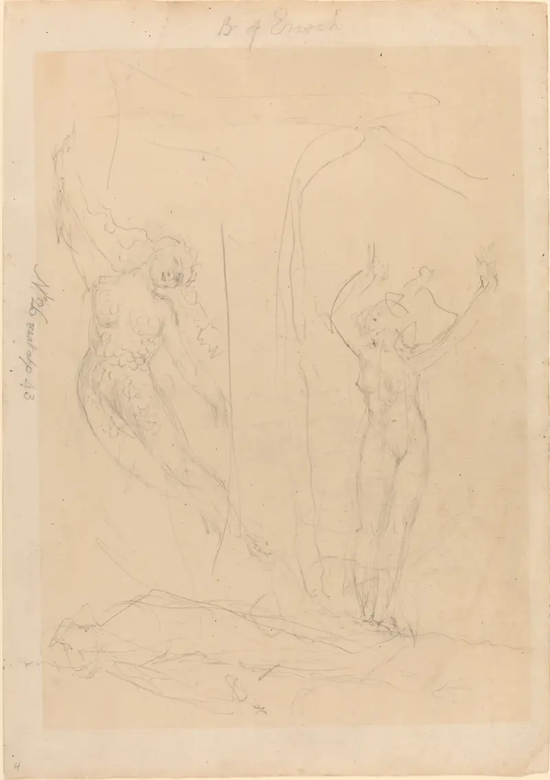 Die Tochter der Menschen wird eine Sirene von William Blake