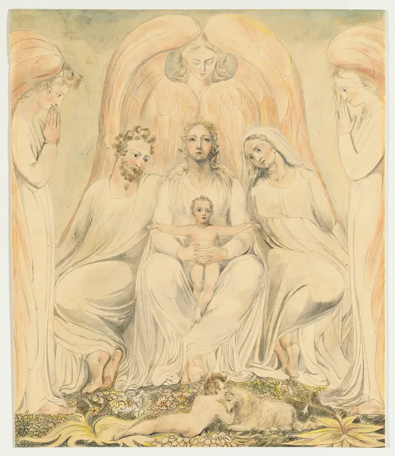 Die Heilige Familie (Christus im Schoß der Wahrheit), 1805 – Nr. 1 von William Blake