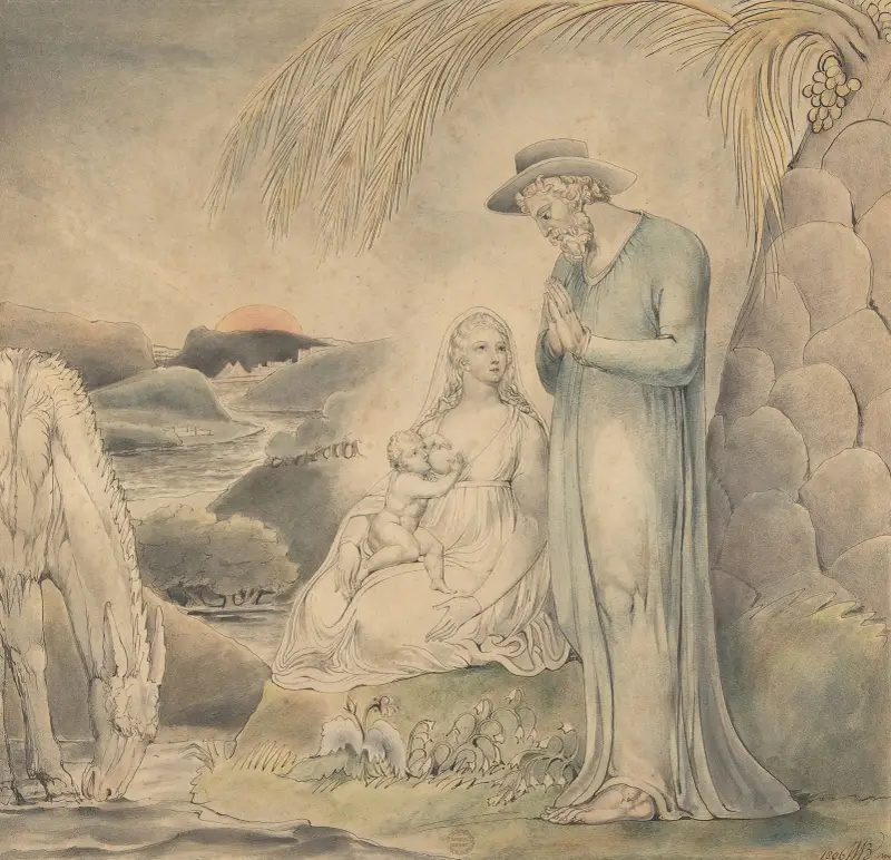 Odpoczynek podczas ucieczki do Egiptu, William Blake
