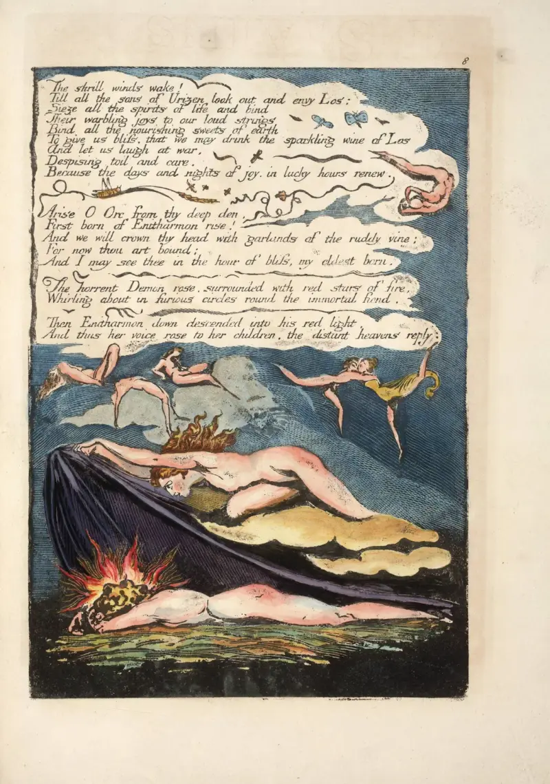 The shrill winds wake …, 1794 – Nr. 2, William Blake
