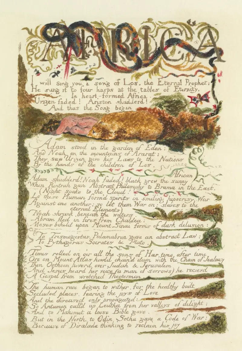The song of Los. Lambeth Pl.3 av William Blake