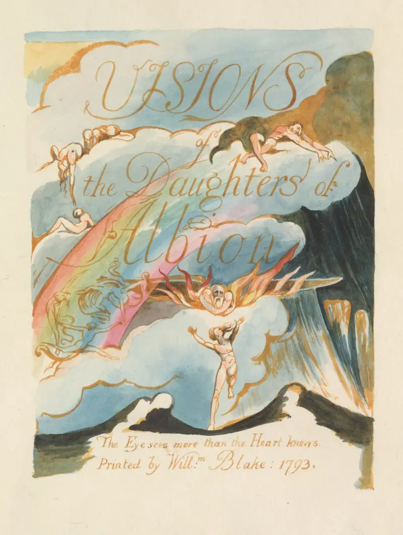 Visions of the daughters of Albion Pl. 01 av William Blake