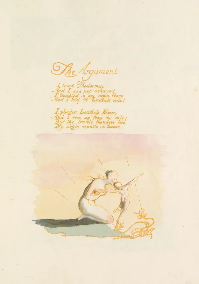 Visions of the daughters of Albion Pl. 02 av William Blake