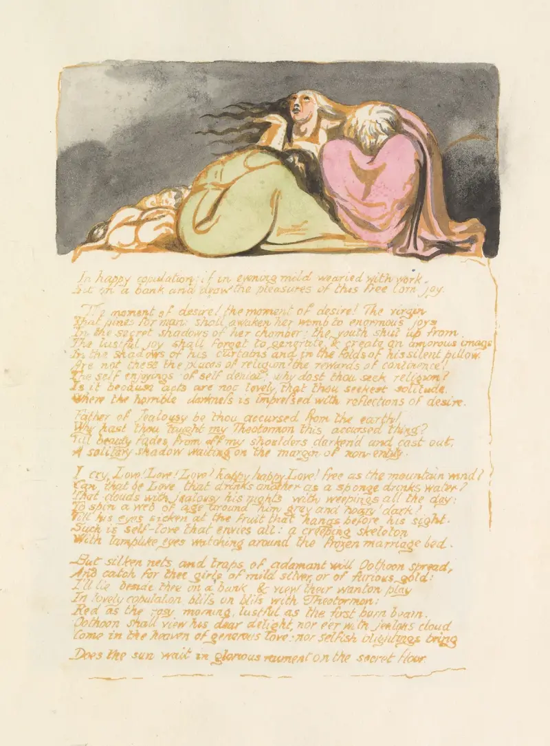 Visions of the daughters of Albion Pl. 09 av William Blake