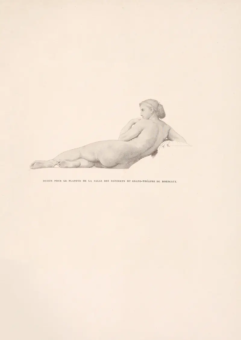 Skiss för taket i konsertsalen i Grand Théâtre de Bordeaux av William Bouguereau