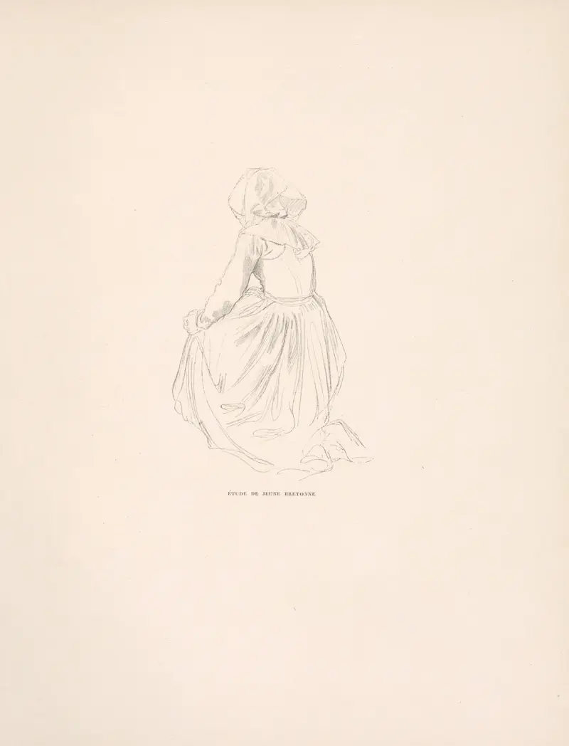 Studie av ung bretonska av William Bouguereau