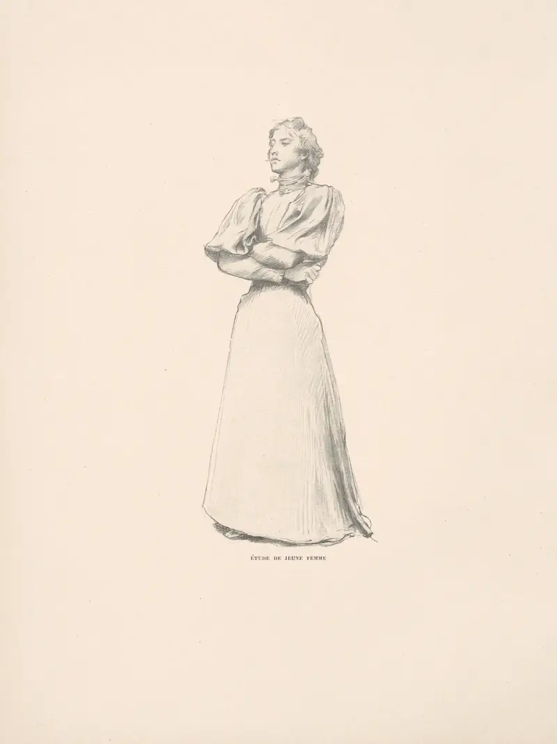 Studie av ung kvinna av William Bouguereau