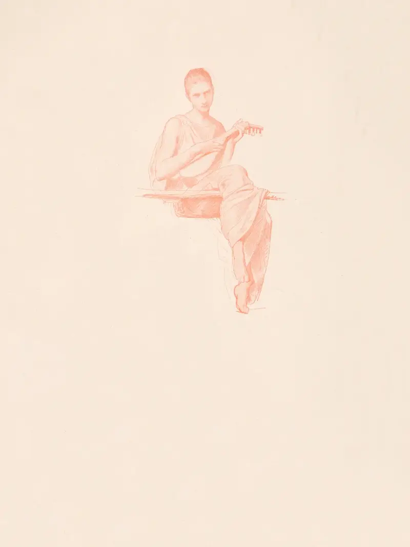 Studie av musiker av William Bouguereau