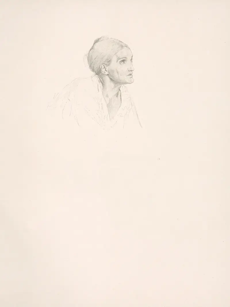 Studie av gammal kvinna av William Bouguereau