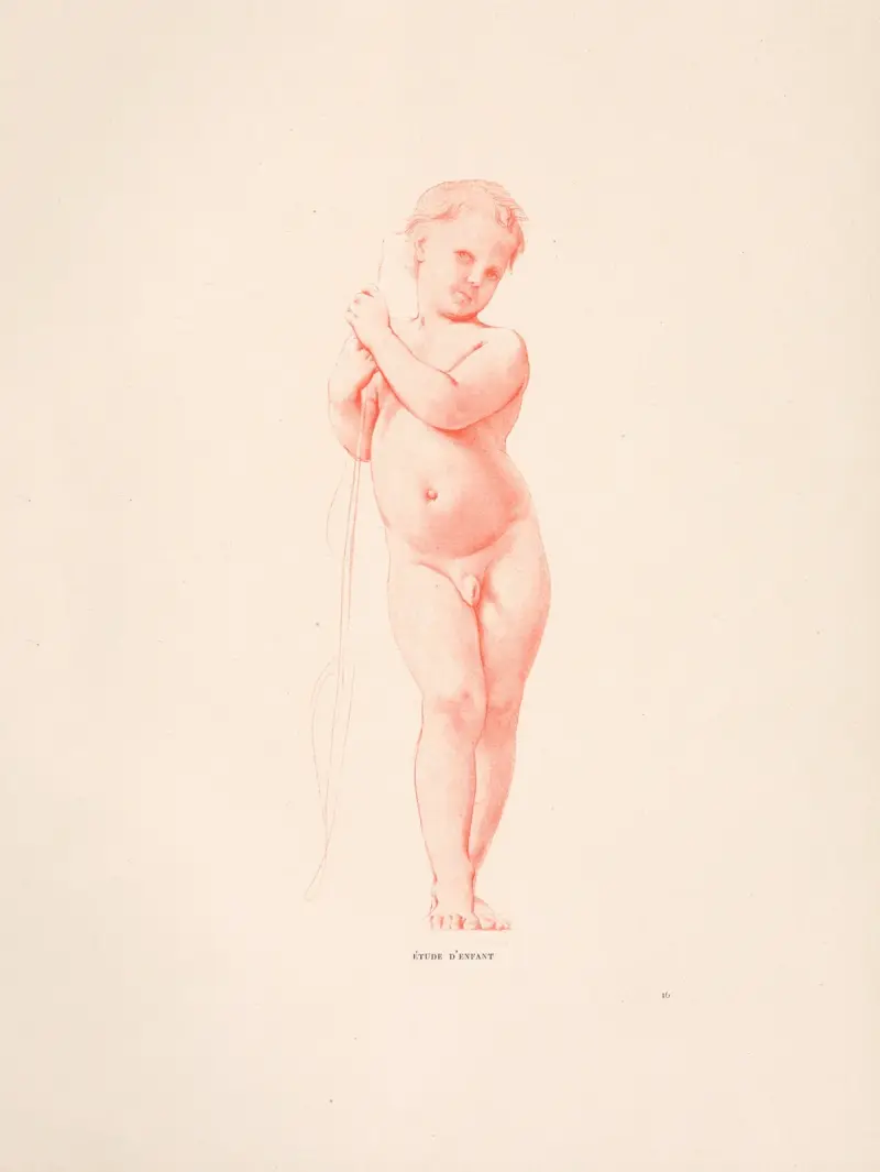 Studie av barn av William Bouguereau