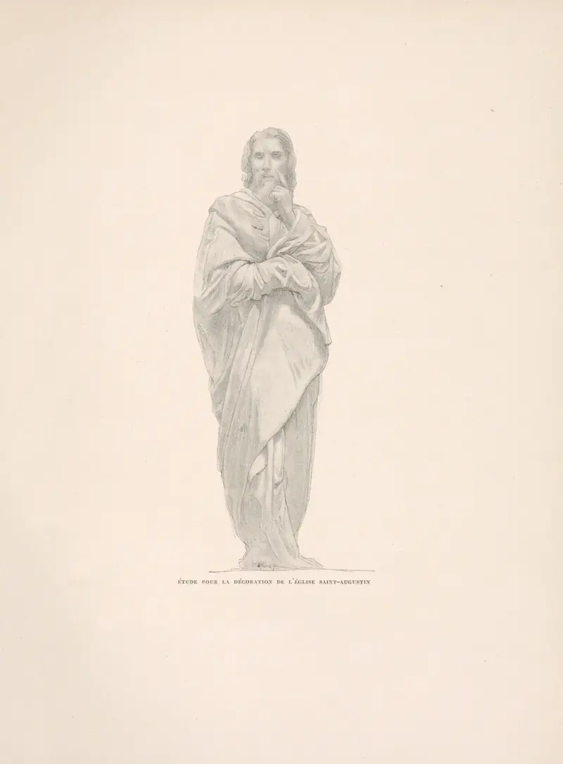 Studie för utsmyckningen av kyrkan Saint-Augustin av William Bouguereau