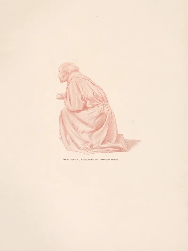 Studie för utsmyckningen av Sainte-Clotilde av William Bouguereau