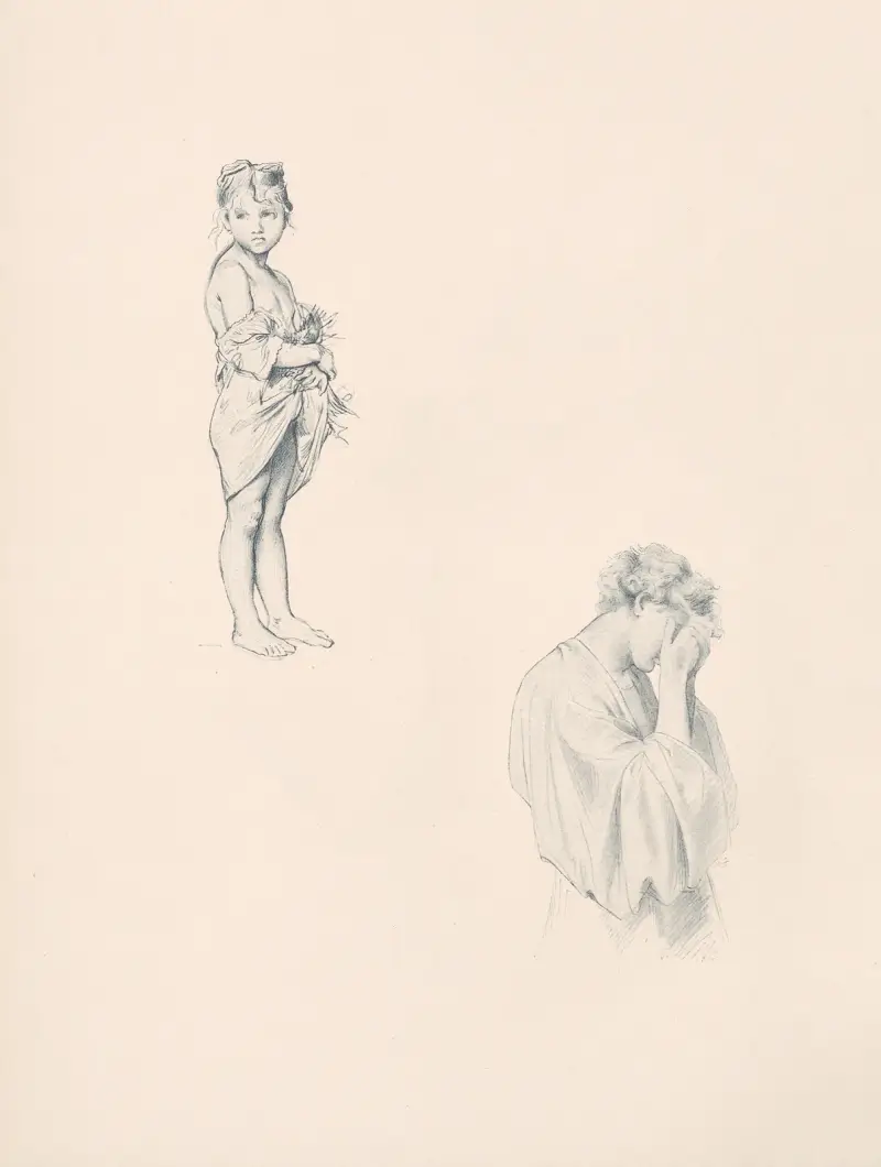 Studier av barn och man av William Bouguereau