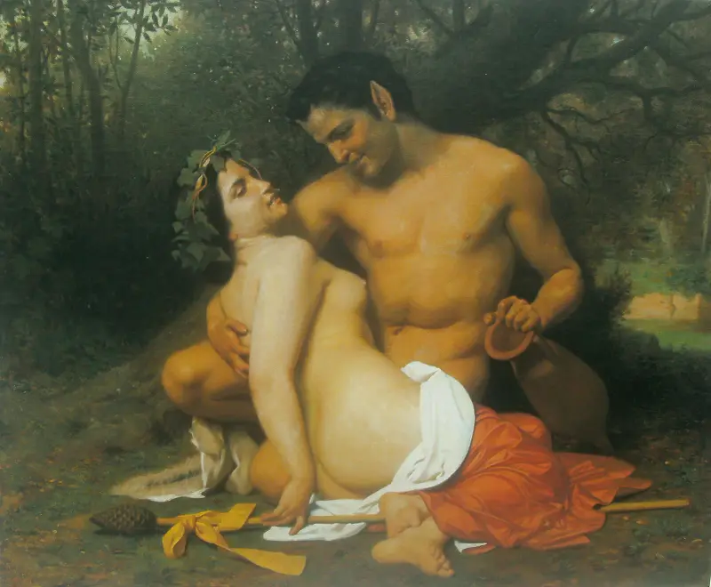 Faun and Bacchante av William Bouguereau
