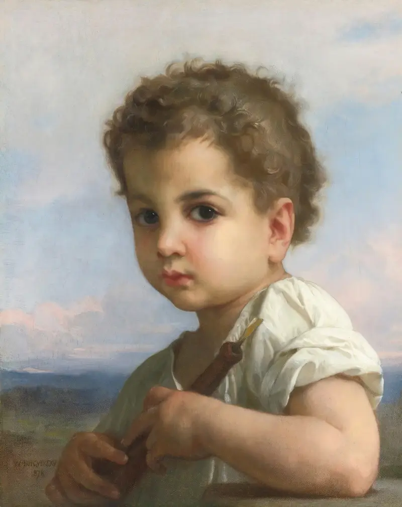 Flöjtspelaren av William Bouguereau