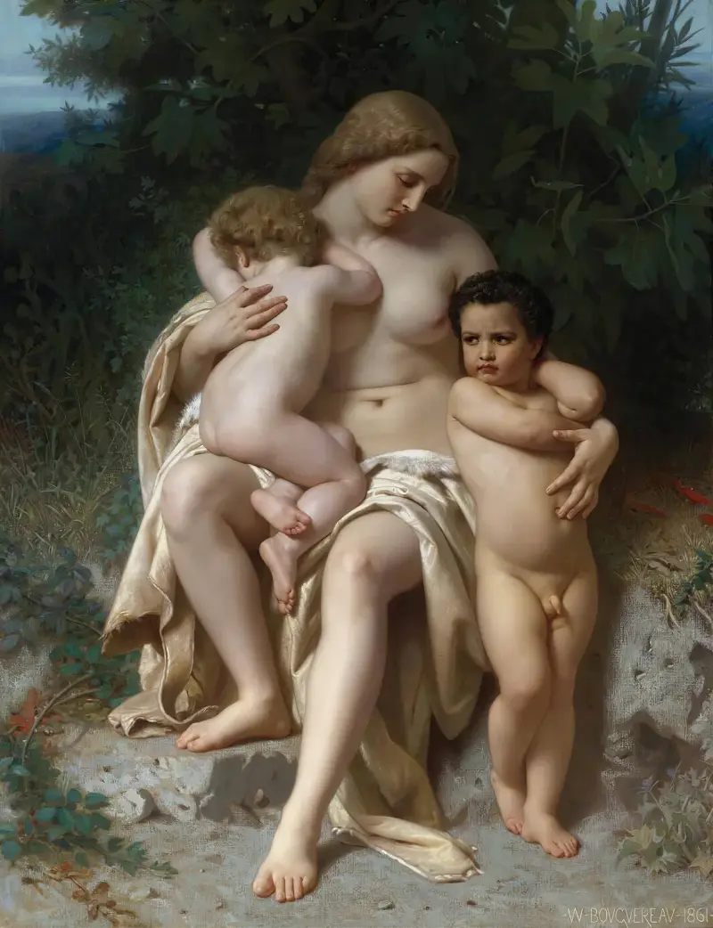 La Première Discorde (Cain And Abel) av William Bouguereau
