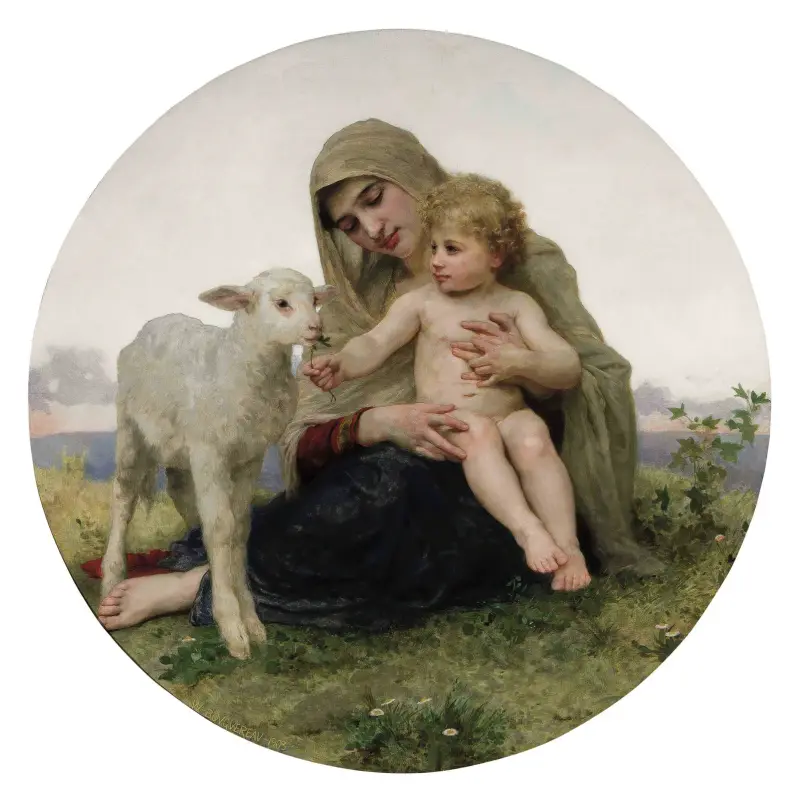 Madonnan med lammet av William Bouguereau