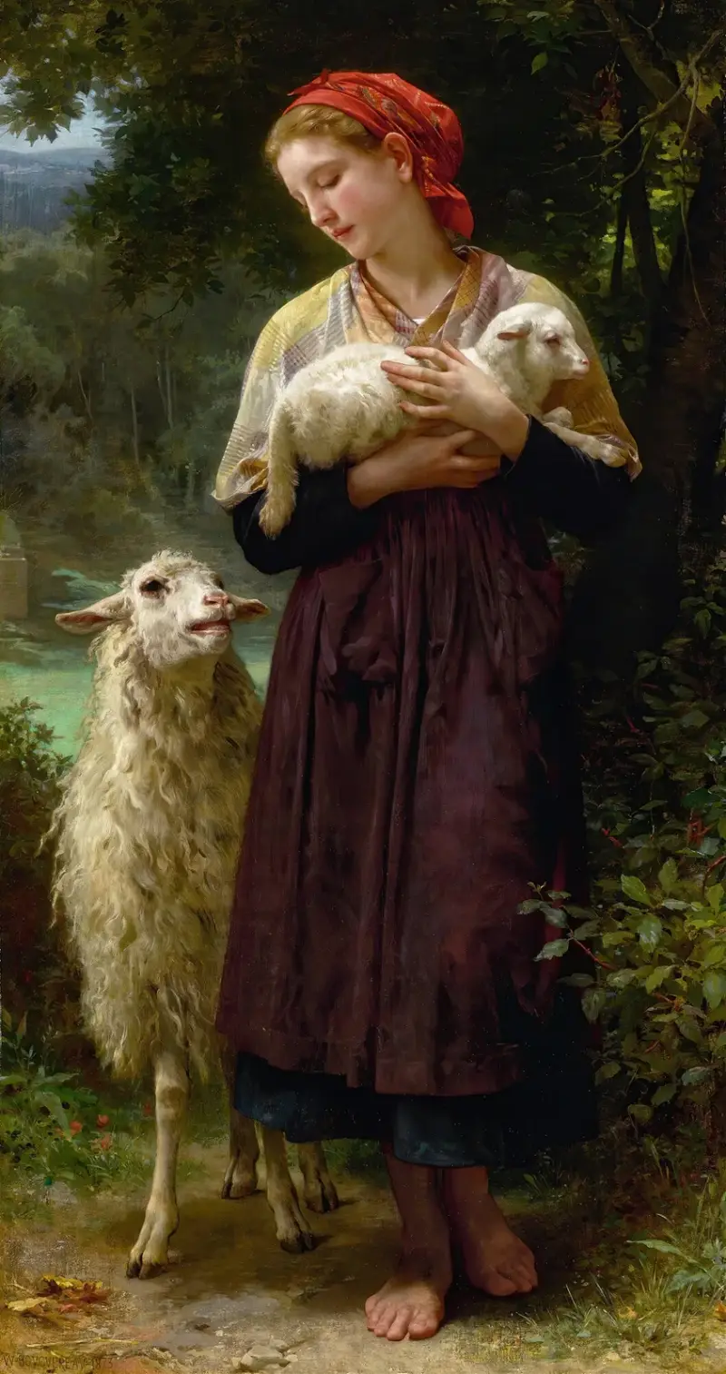 Det nyfödda lammet av William Bouguereau