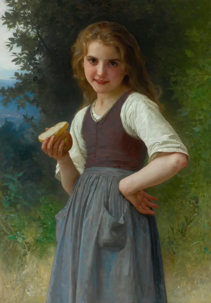 Mellanmål på fältet av William Bouguereau