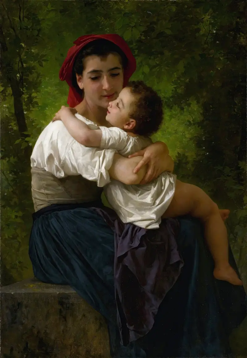 Le Petit Câlin av William Bouguereau