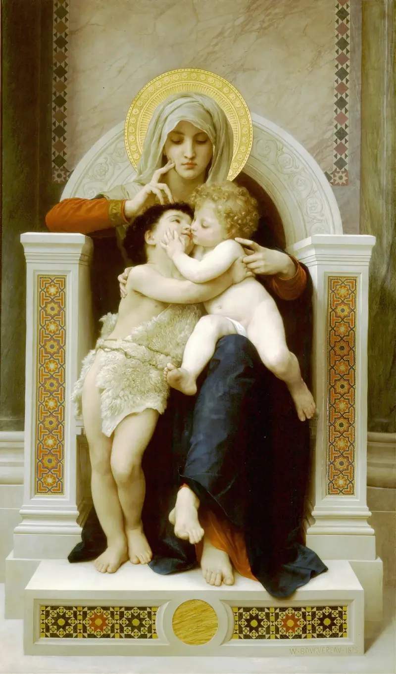 Madonna med barn och Johannes Döparen av William Bouguereau