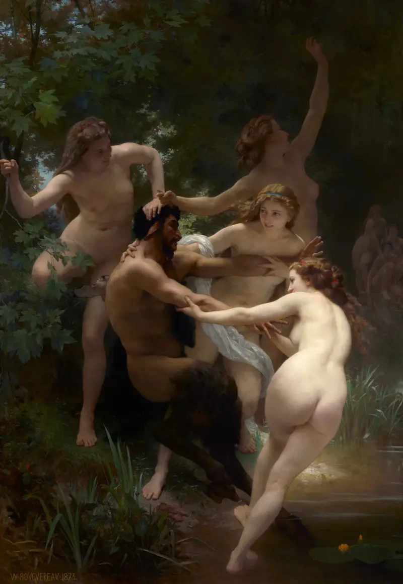 Nymphen und Satyr von William Bouguereau